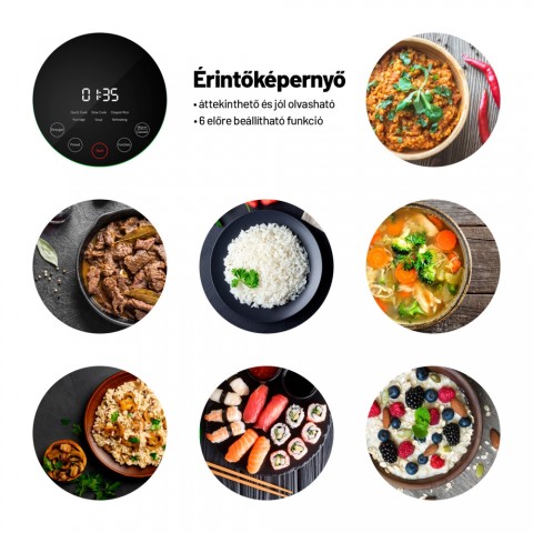 Lauben Low Sugar Rice Cooker 1500AT - Rizsfőző Antracit